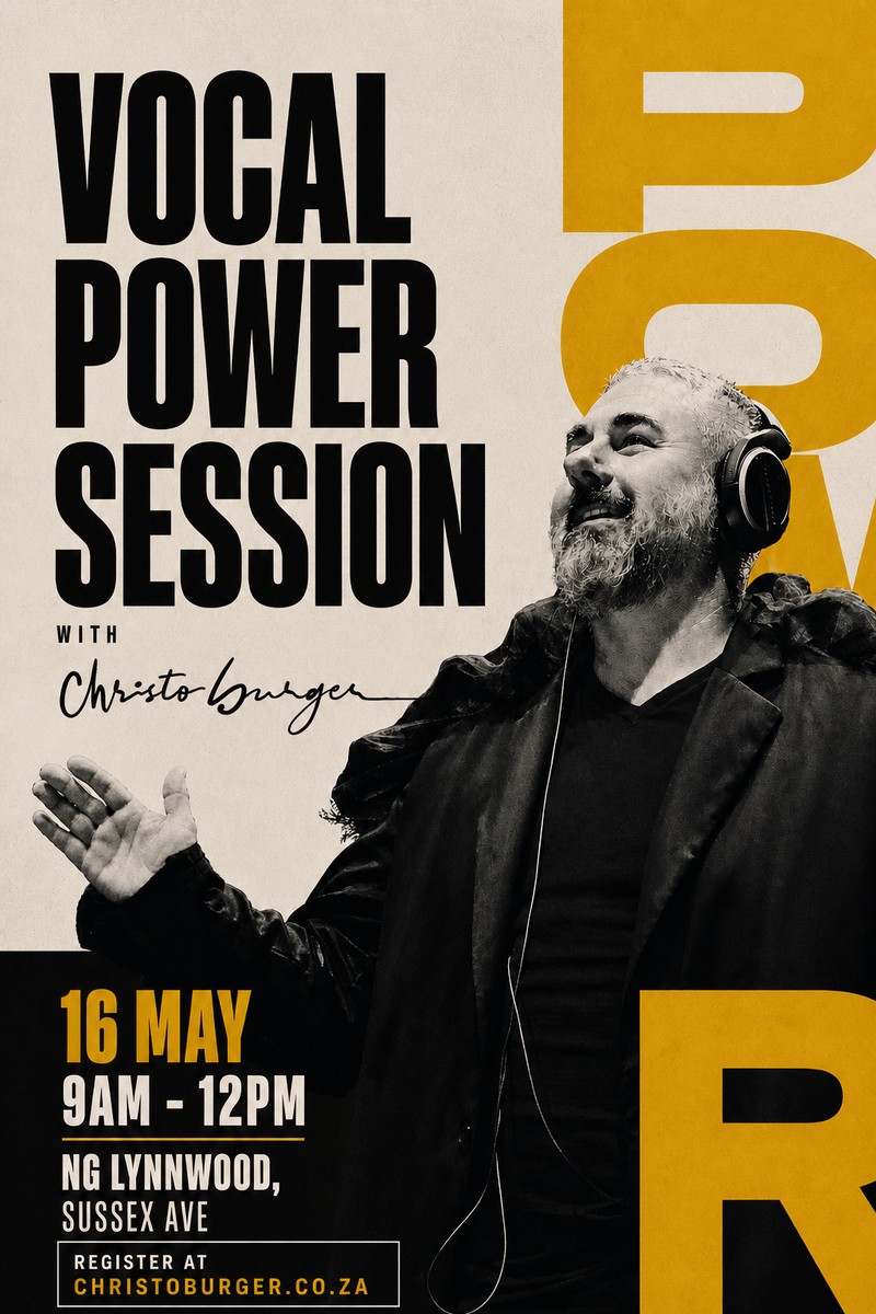Christo Burger - Conductor, composer, clinician of choral music and music entrepreneur in Pretoria, South Africa.